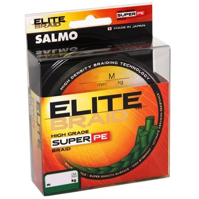 Шнур SALMO ELITE BRAID Green 150м 0.15 мм 7.45кг / 16lb (4820-015)