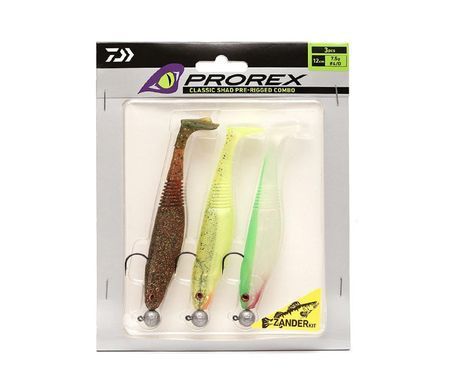 Набір спиннинговых приманок Daiwa Prorex Zander Kit Set-1 3x12см (16752-001)