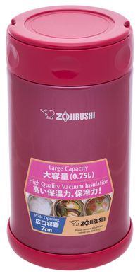 Пищевой термоконтейнер ZOJIRUSHI SW-FCE75PJ 0.75 л / цвет малиновый (1678-03-57)