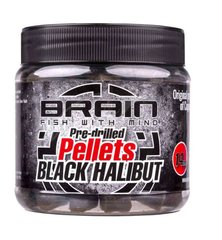 Пеллетс Brain Black Halibut Pre drilled 14mm 250g (1858-30-24)