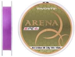 Шнур Favorite Arena PE 4x 100m (purple) #0.3/0.09mm 7lb/3kg (1693-11-02)