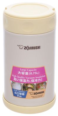 Пищевой термоконтейнер ZOJIRUSHI SW-FCE75YP 0.75 л / цвет бежевый (1678-03-55)