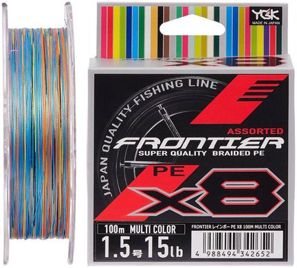Шнур YGK Frontier X8 100m (мультиколор) #3.0/0.275mm 30lb/13.5kg (5545-03-46)