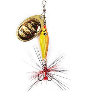 Блешня оберталка з борідкою Lucky John TRIAN BLADE ROUND вагою 6 г (колір 1) (LJTBR6-001)