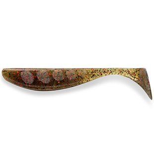Wizzle Shad 2" (10pcs.), #045 - Green Pumpkin/Red & Black