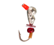 Мормышка вольфрамовая Flagman Самка мурашки с ушком пайетки и кембрик d=3 Серебро (P5525-2)