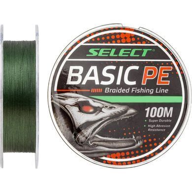 Шнур Select Basic PE (темн-зел.) 100м 0.24мм 18.2кг/40lb (1870-27-67)