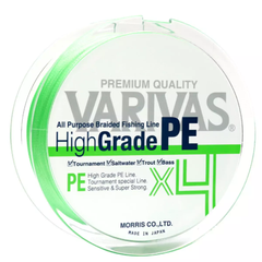 Шнур Varivas High Grade PE X4 Flash Green 150м #0.6 / (713897 / РБ-713897)