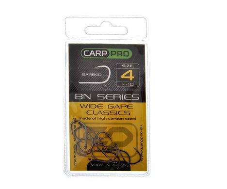 Гачки Carp Pro Black Nickel Wide Gape Classics №4