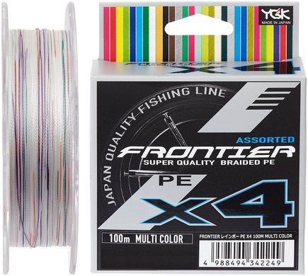 Шнур YGK Frontier X4 100м #1.0/0.165mm 10lb/4.5kg (5545-03-27)