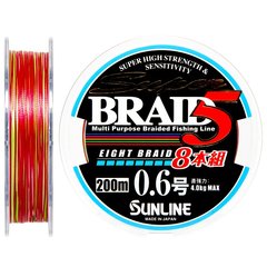 Шнур Sunline Super Braid 5 (8 Braid) 200m # 0.6 / 0.128мм 4кг 9lb (1658-08-59)