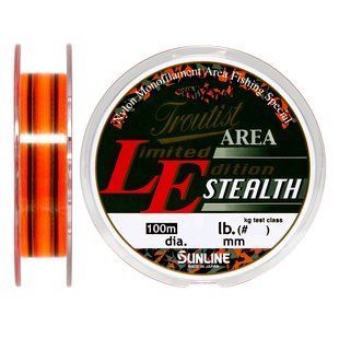 Леска Sunline Troutist Area LE Stealth 100m 0.117мм 1.25кг/2lb (1658-05-65)