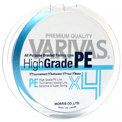 Шнур Varivas High Grade PE X4 Water Blue 150м #0.6 / (713903 / РБ-713903)