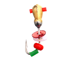 Мормышка вольфрамовая Flagman Муравей с отверстием пайетки и бисер d=2.5 Золото (P4925C-1)