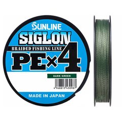 Шнур Sunline Siglon PE х4 300m (темн-зел.) # 1.5 / 0.209mm 25lb / 11.0kg (1658-09-48)