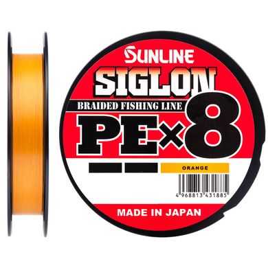 Шнур Sunline Siglon PE х8 150m (оранж.) # 0.5 / 0.121mm 8lb / 3.3kg (1658-09-86)