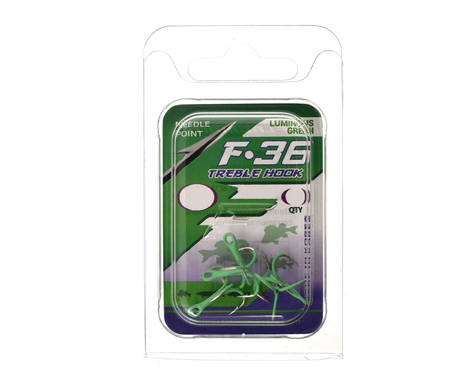 Трійник Flagman F36 Luminous Green №2/5шт (F36G-02)