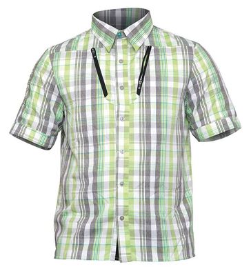 Рубашка с коротким рукавом Norfin Summer мужская S Серый\Зеленый (654001-S)