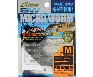 82912-25 Виброхвост Owner SW Micro Worm Pin Worm MW-02 M 1.7' #25