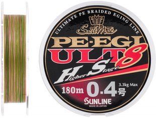 Шнур Sunline PE EGI ULT HS8 180m 0.148мм 6кг / 13lb (1658-07-80)