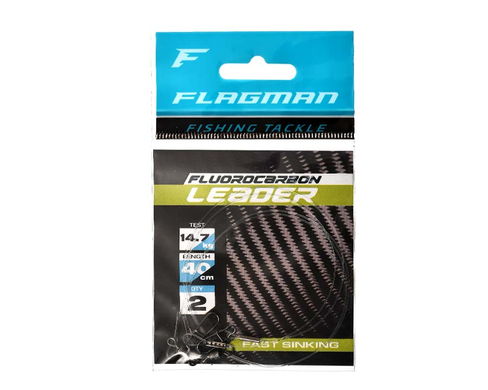Поводок Flagman Fluorocarbon Leader 0.60мм 40см 14.7кг / 2шт (FF60147-40)