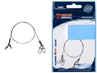 Поводок Ukrspin Orange Spin AFW 1х19 25см 7кг(15lb)/0.25мм (2шт/уп) (1590-01-57)