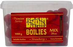 Бойлы Brain Strawberry (Клубника) Soluble 200 gr. Mix 16-20 mm (1858-00-37)