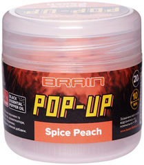 Бойлы Brain Pop-Up F1 Spice Peach (персик/специи) 08mm 20g (1858-04-87)