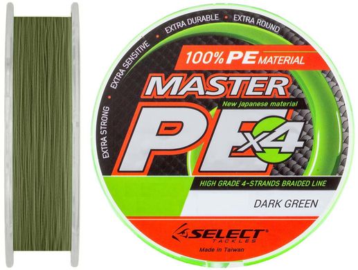 Шнур Select Master PE 100м (темн.-зел.) 0.10мм / 13кг (1870-01-42)