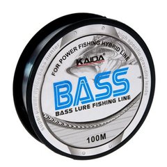 Волосінь Kaida BASS 100m 0.25мм 9.1кг / 20lb (207-025)