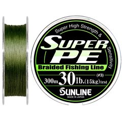 Шнур Sunline Super PE 300м 0.285мм 30Lb/15кг (темно-зеленый) (1658-08-04)