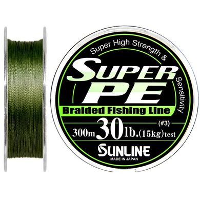 Шнур Sunline Super PE 300м 0.285мм 30Lb/15кг (темно-зеленый) (1658-08-04)