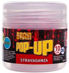 Бойлы Brain Pop-Up F1 Stravaganza (клубника с икрой) 10 mm 20 gr (1858-02-40)