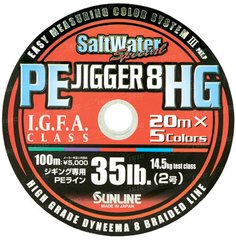 Шнур Sunline PE JIGGER 8 HG 100м 0.33мм 27кг/60lb (1658-01-73)
