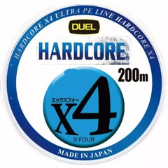 Шнур Duel Hardcore X4 200m 5Color Yellow Marking 8kg 0.171mm #1.0 (H3247N-5CBL / 2257120)