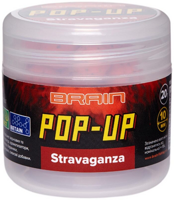 Бойлы Brain Pop-Up F1 Stravaganza (клубника с икрой) 08mm 20g (1858-04-84)