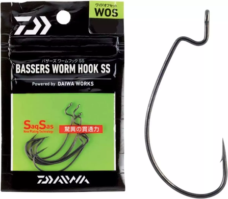 Гачок офсетний Daiwa Basser`s Worm Hook SS WOS #3 (07205429)