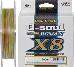 Шнур YGK Super Jig Man X8 (мультиколор) 200м 0.205мм 15кг/33lb (5545-00-60)