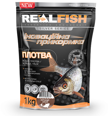 Прикормка Real Fish Плотва (Кориандр-арахис) 1кг (RF-908)
