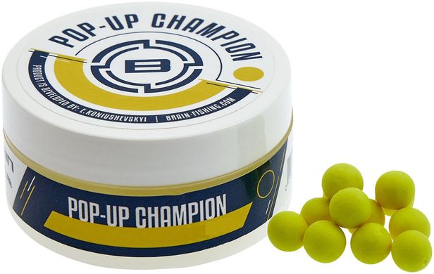 Бойлы Brain Champion Pop-Up Garlic (чеснок) 12мм 34г (1858-22-16)