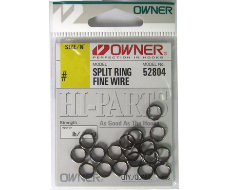 Кольца заводные Owner Split Ring Fine Wire №0 / 7кг / 24шт (52804-0)