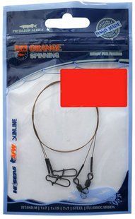 Повідець Ukrspin Orange Spin AFW 7х7 30см 18кг(40lb)/0.46мм (2шт/уп) (1590-03-55)