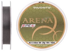 Шнур Favorite Arena PE 4x 100m (silver gray) # 0.3 / 0.09mm 7lb / 3kg (1693-10-94)