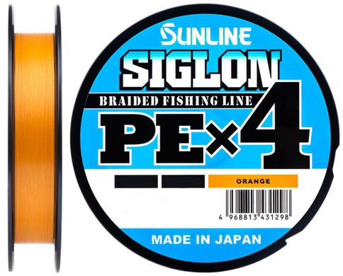 Шнур Sunline Siglon PE х4 150m (оранж.) 0.108mm 6lb / 2.9кг (1658-09-28)