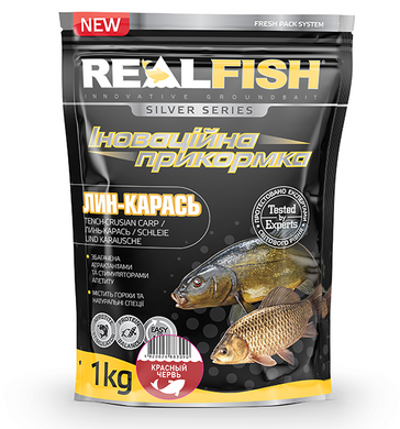 Прикормка Real Fish Линь-Карась (Красный червь) 1кг (RF-919)