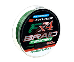 Шнур FLAGMAN S-RIVER FEEDER BRAID PE Hybrid Х4 Grass Camo 0.20мм / 13.5кг / 100м (SRFB020)